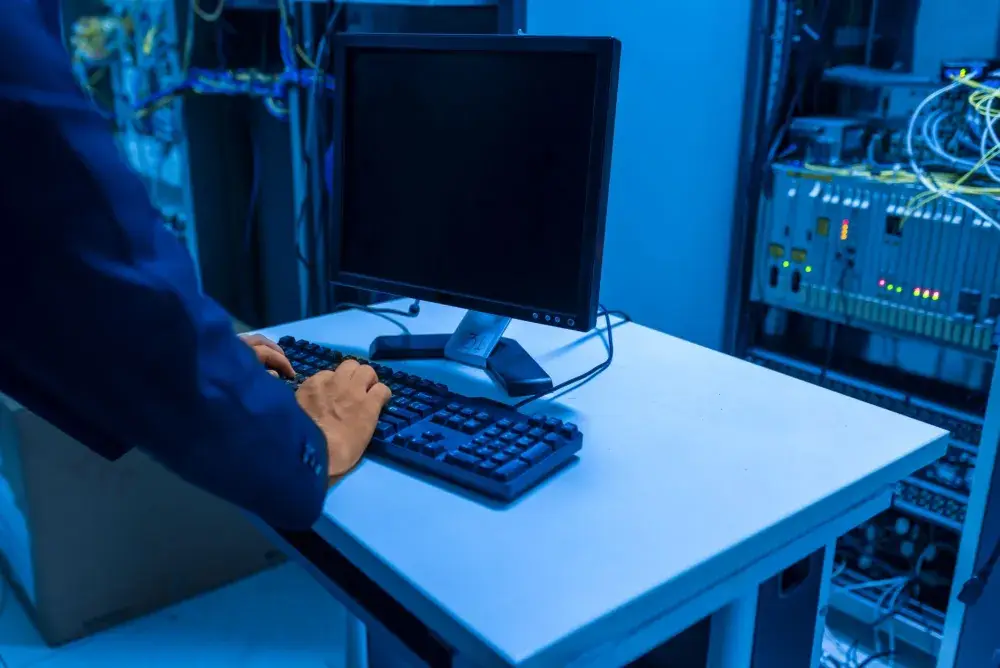Server room setup supporting managed IT services for a Business Bay office