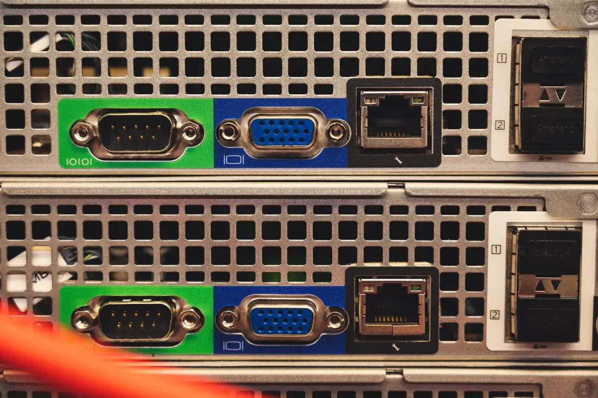 IT engineer performing office network setup in a Dubai Marina business office