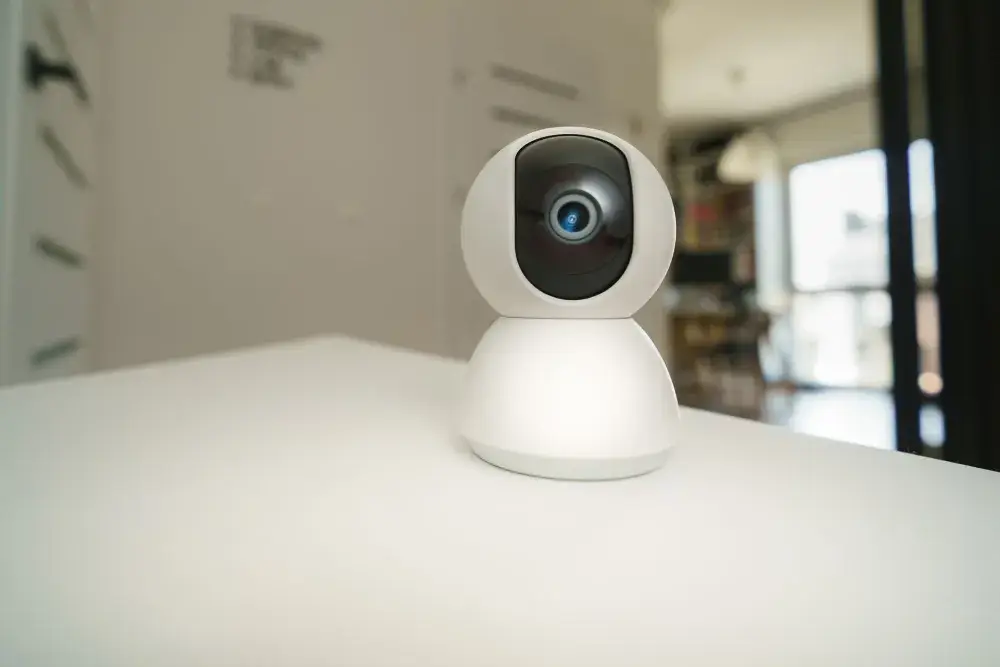 Ceiling-mounted Wi-Fi access point installed during office network setup