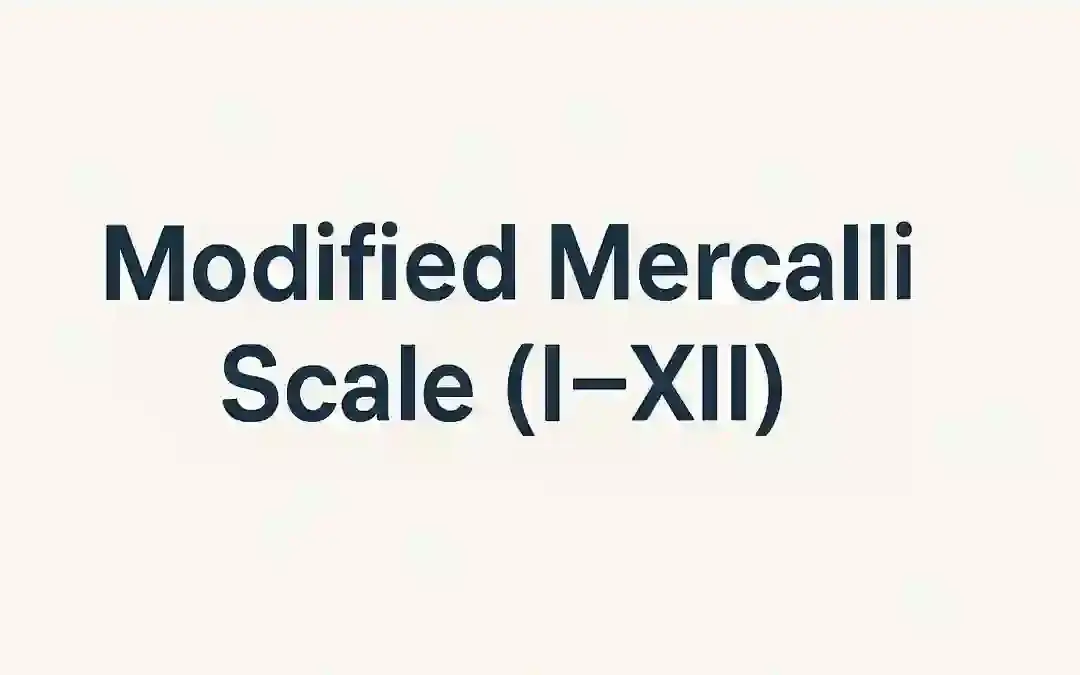 Modified Mercalli scale