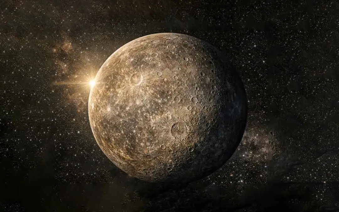Mercury planet surface showing craters and rocky terrain