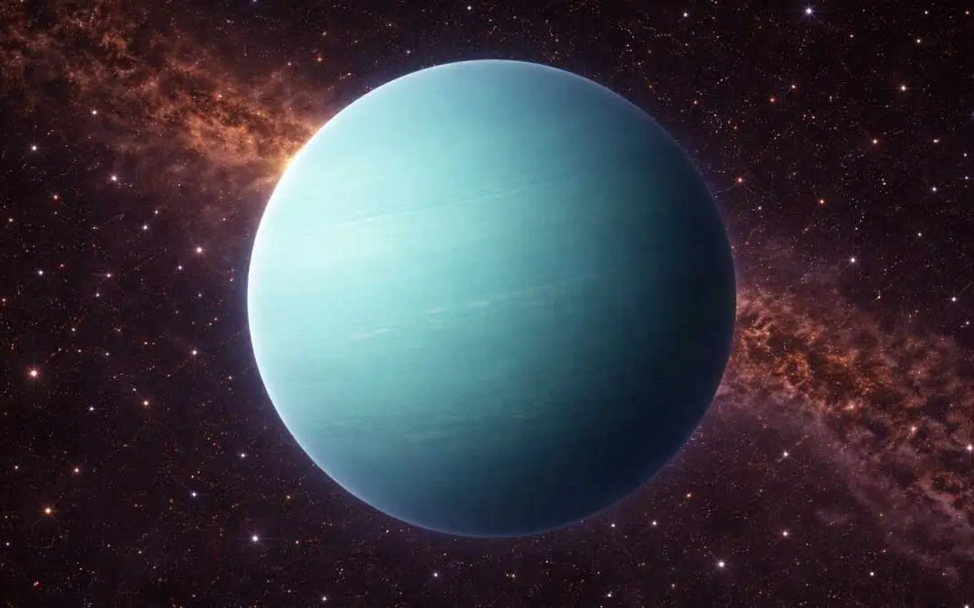 Uranus planet blue green color due to methane atmosphere