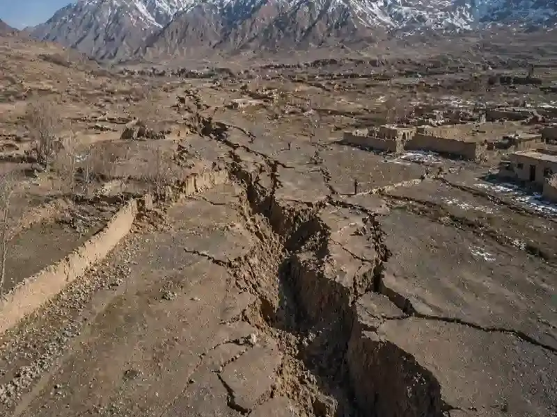 Afghanistan shallow earthquake fault rupture