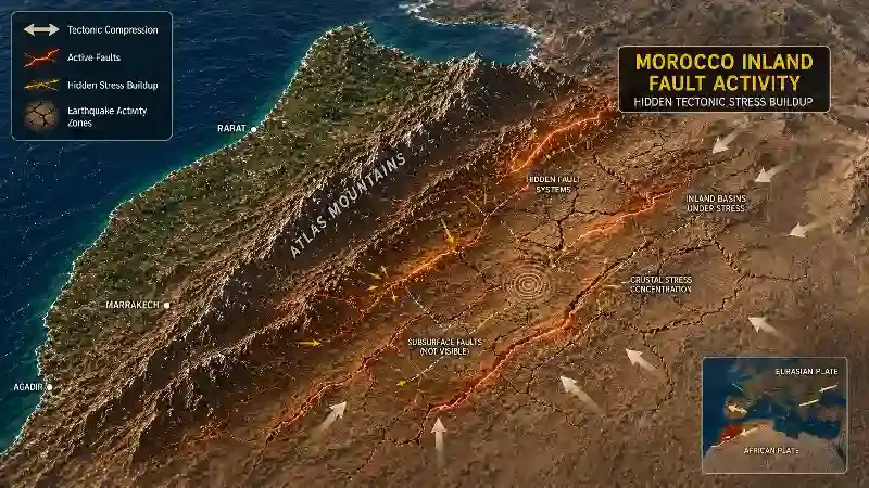 Morocco inland fault activity