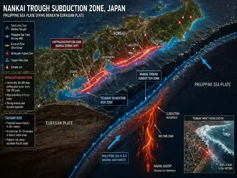 Nankai trough subduction zone Japan