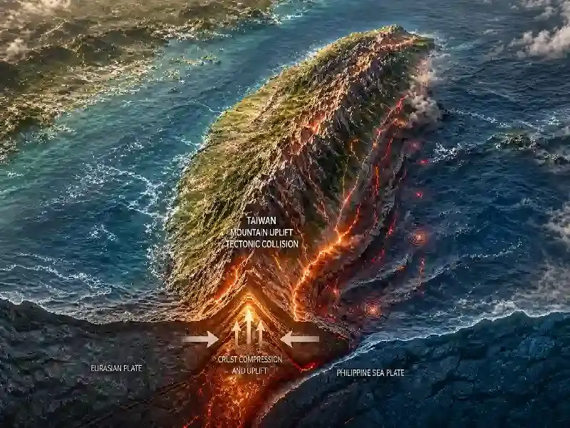 Taiwan mountain uplift tectonic collision