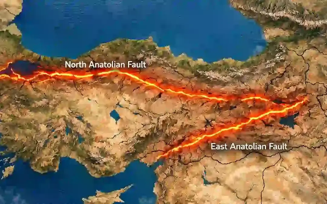 Turkey earthquake map