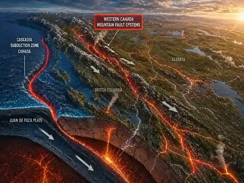 Western Canada mountain fault systems