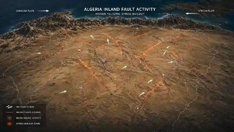 Algeria inland fault activity