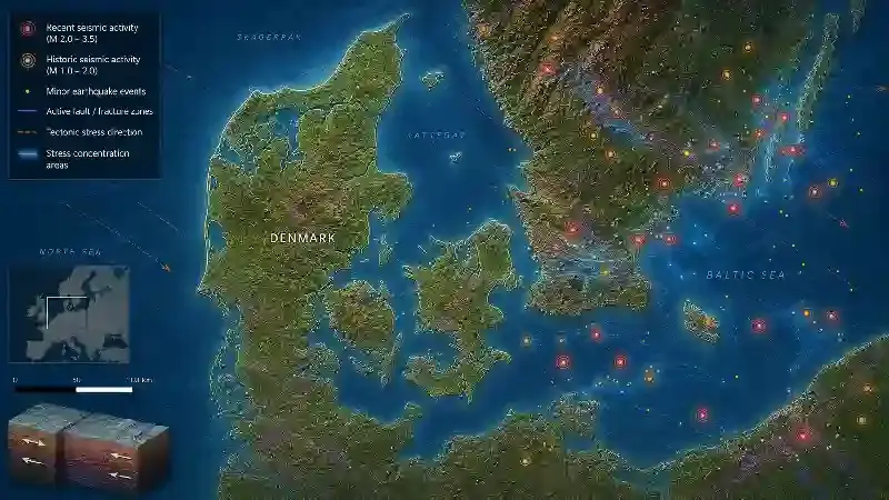 Baltic region Denmark seismic activity