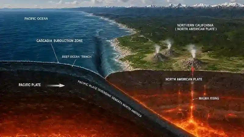 Cascadia subduction zone Northern California