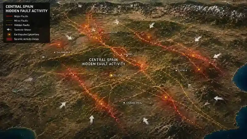 Central Spain hidden fault activity