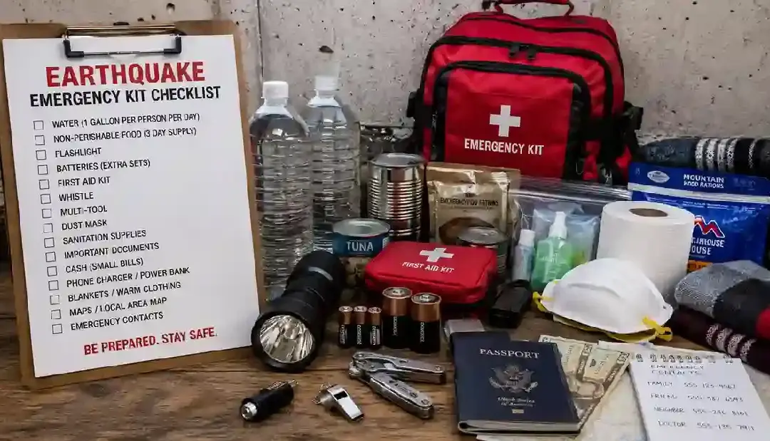 Earthquake Emergency Kit Checklist