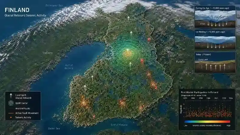 Finland glacial rebound seismic activity