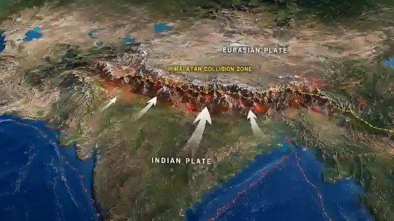 Himalayan collision zone