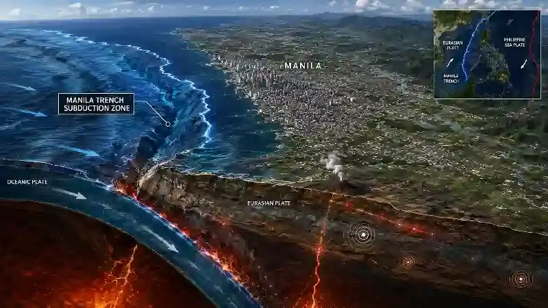 Manila Trench subduction zone