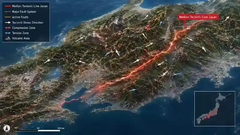 Median Tectonic Line Japan