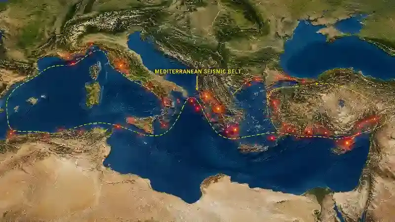 Mediterranean seismic belt