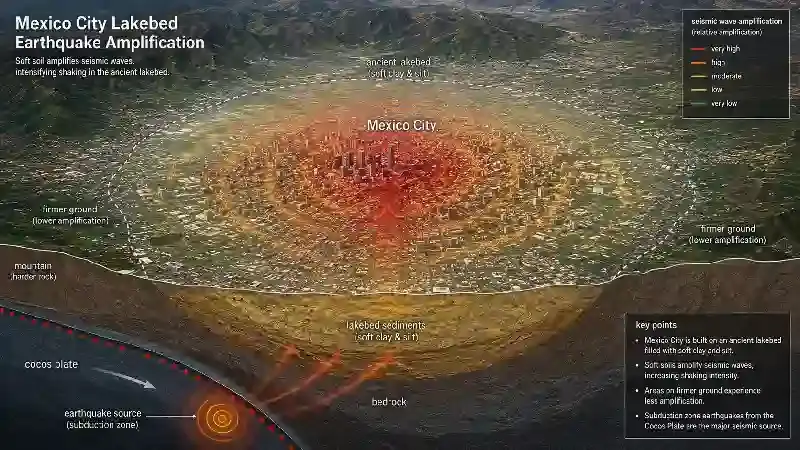 Mexico City lakebed earthquake amplification