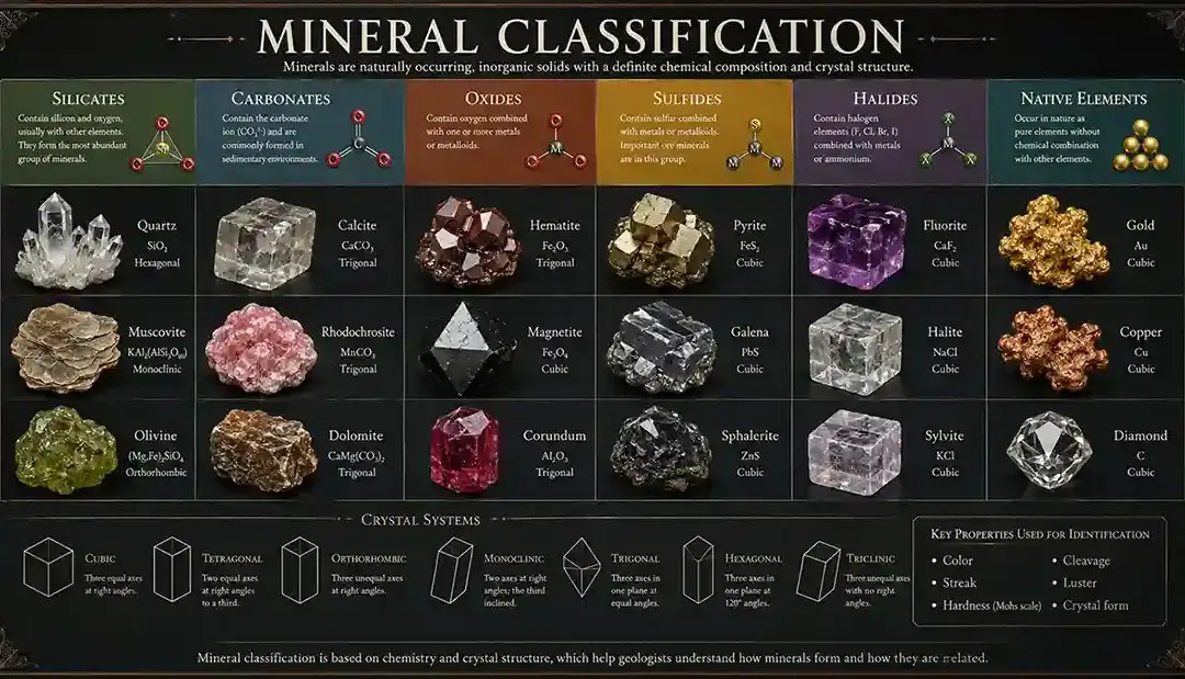 Mineral Classification System in Geology