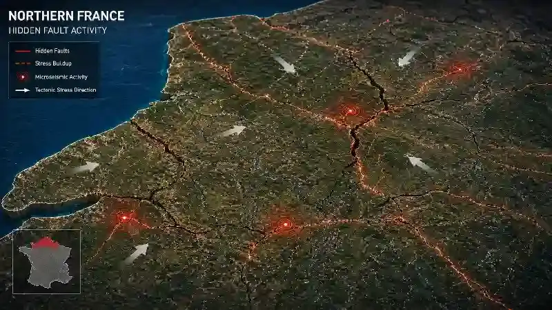 Northern France hidden fault activity
