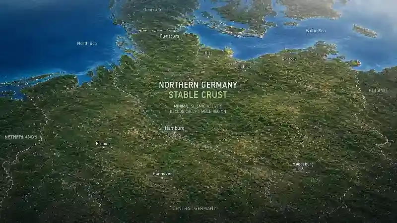 Northern Germany stable crust