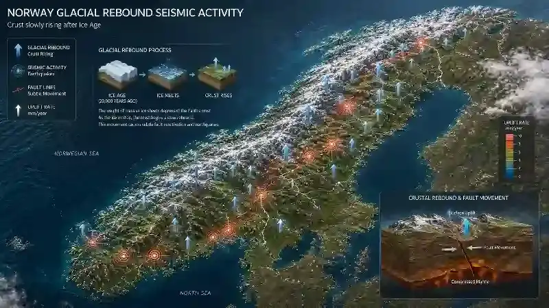 Norway glacial rebound seismic activity