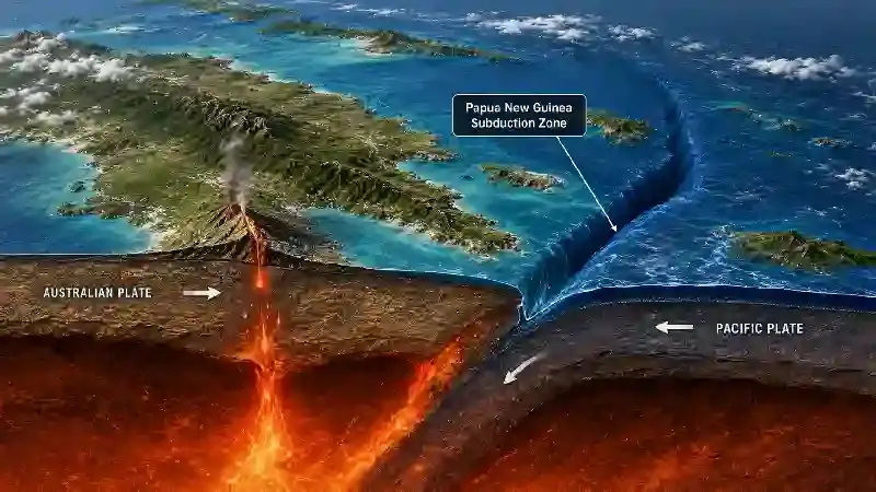Papua New Guinea subduction zone