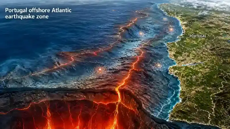 Portugal offshore Atlantic earthquake zone