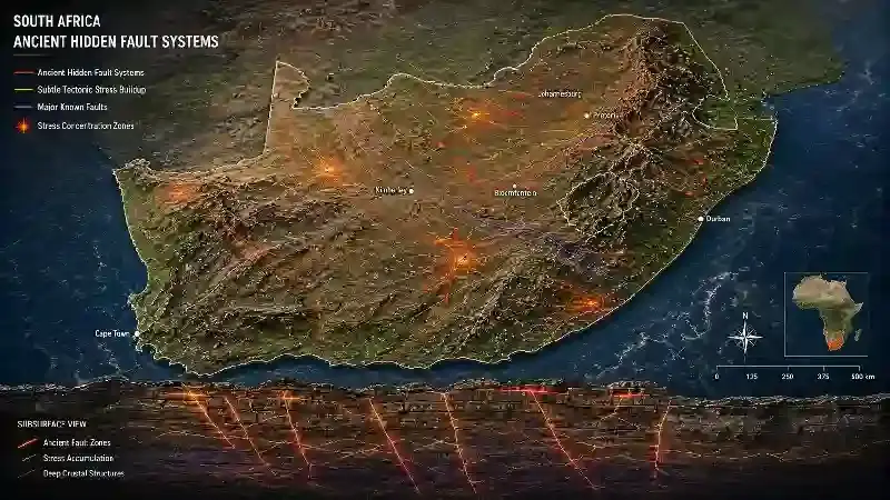 South Africa ancient hidden fault systems