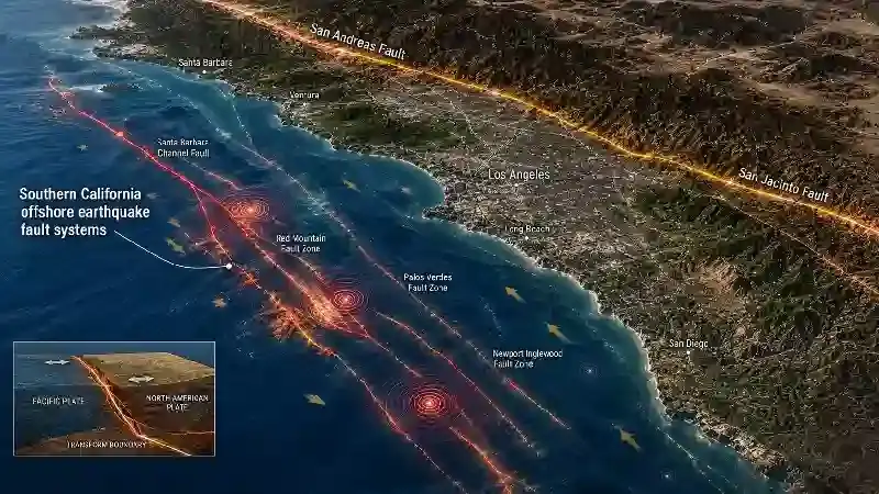 Southern California offshore earthquake fault systems