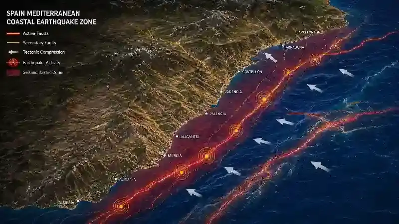 Spain Mediterranean coastal earthquake zone