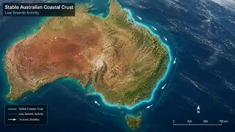 Stable Australian coastal crust