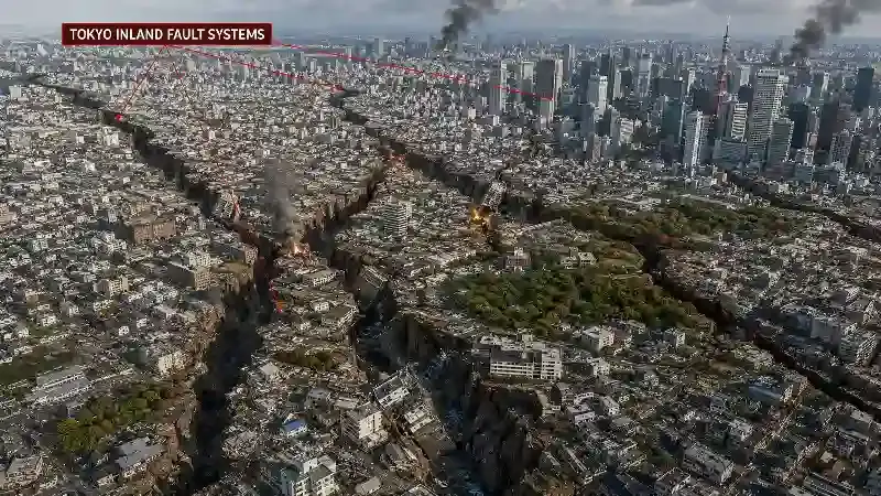 Tokyo inland fault systems