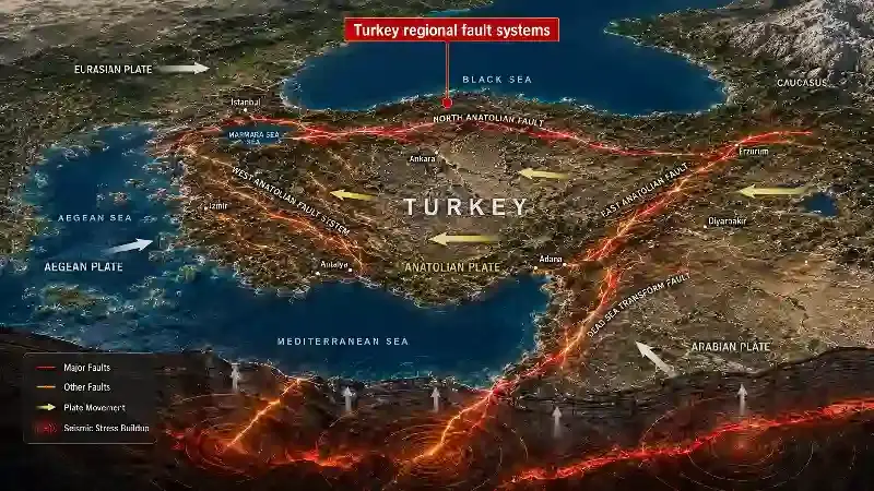 Turkey regional fault systems
