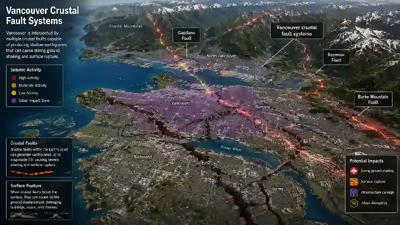 Vancouver crustal fault systems