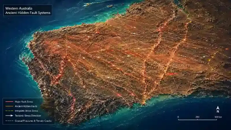 Western Australia ancient hidden fault systems
