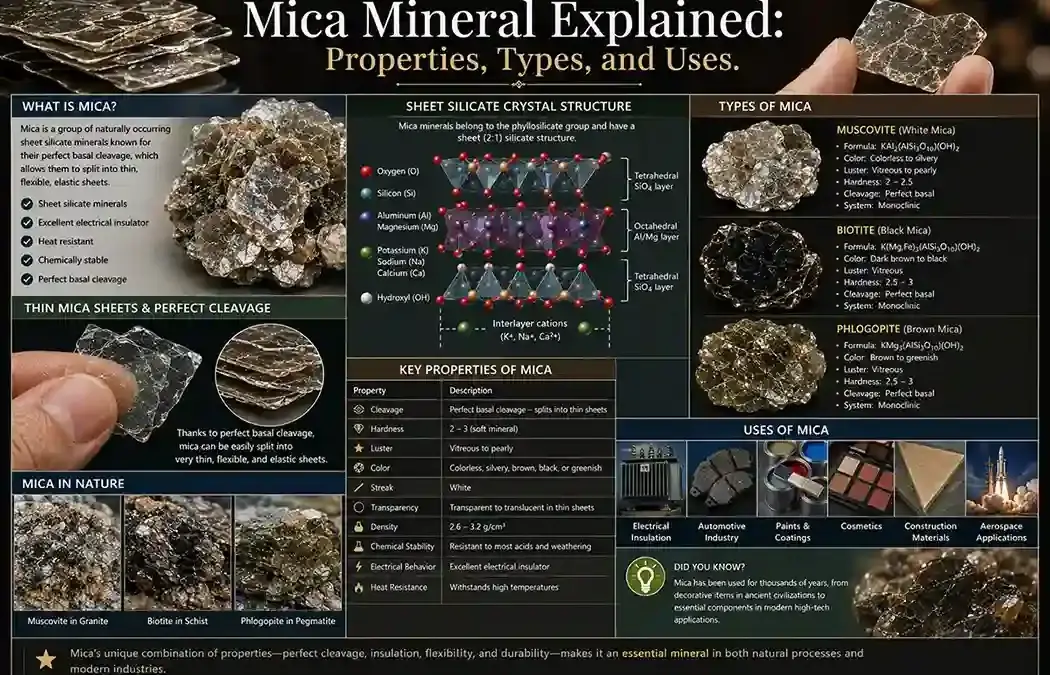 Mica Mineral Explained Properties, Types, and Uses
