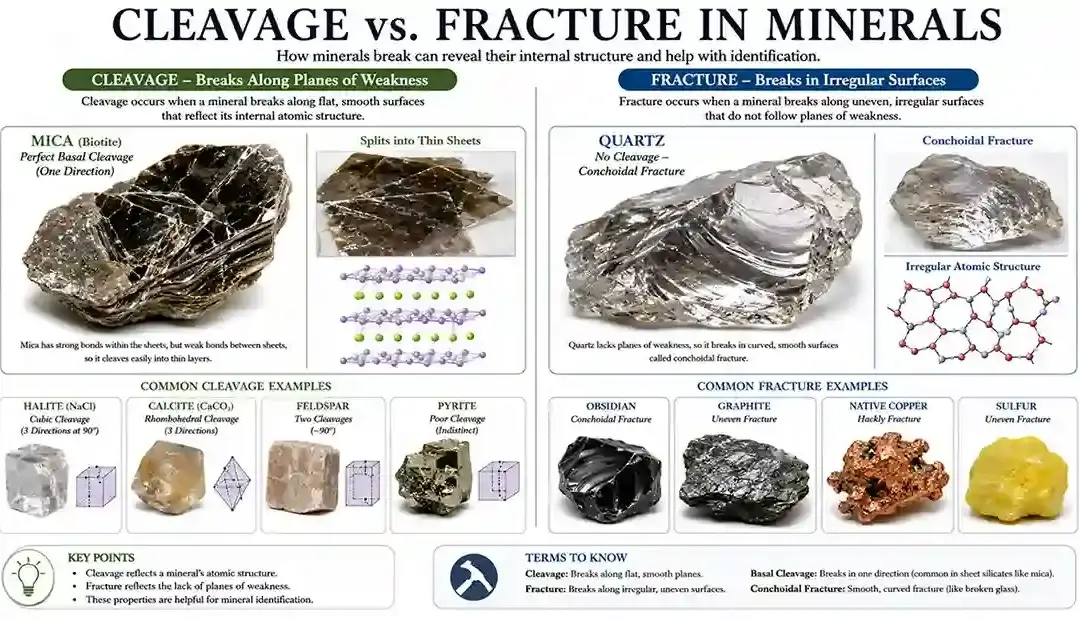 Mineral Cleavage vs Fracture