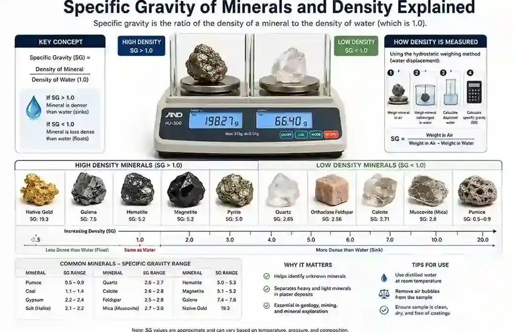 Specific Gravity of Minerals and Density Explained