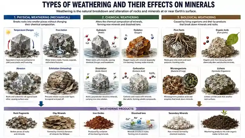 Types of Mineral Weathering