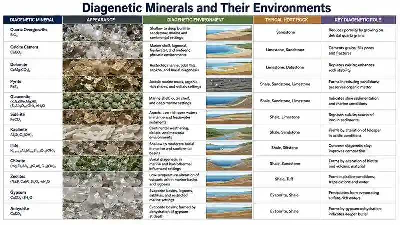 Common Diagenetic Minerals