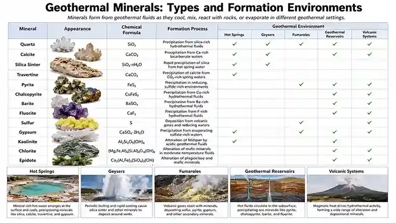 Common Geothermal Minerals