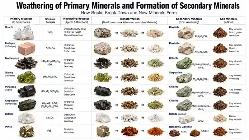 Common Mineral Transformations