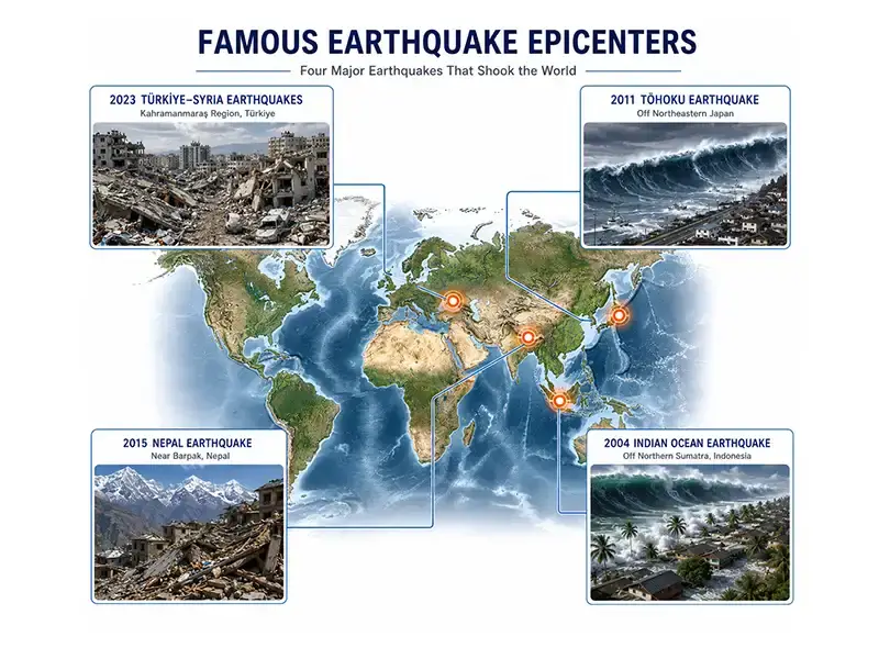 Famous Earthquake Epicenters