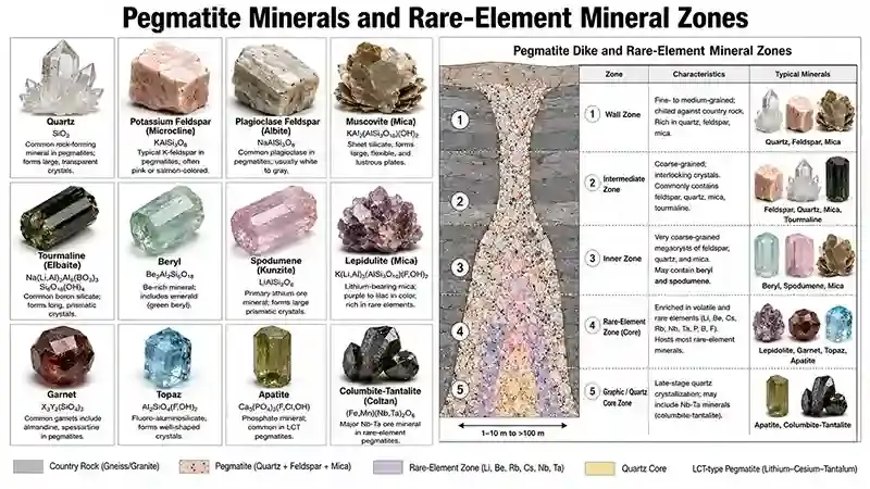 Major Pegmatite Minerals