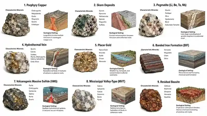 Major Types of Mineral Deposits