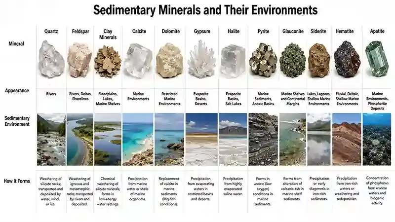 Types of Sedimentary Minerals