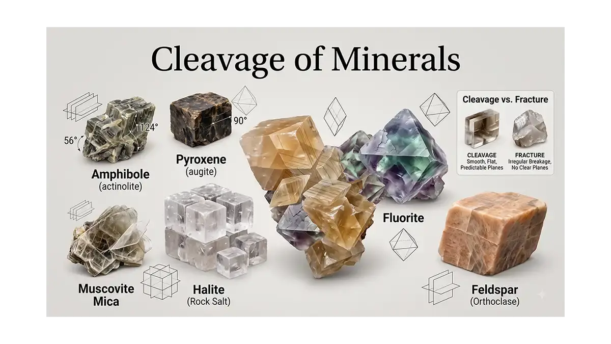 Cleavage of minerals