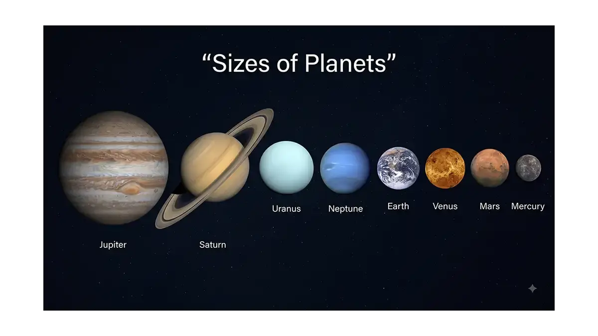 Sizes of Planets